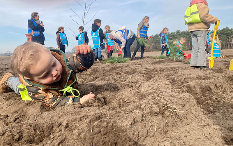De eerste bomen zijn geplant! 